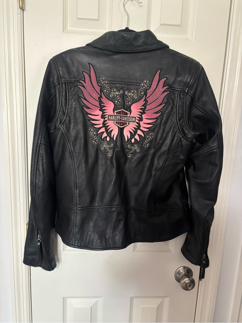 Black Harley-Davidson Leather Women's Zip Jacket Size Medium - Picture 5 of 7